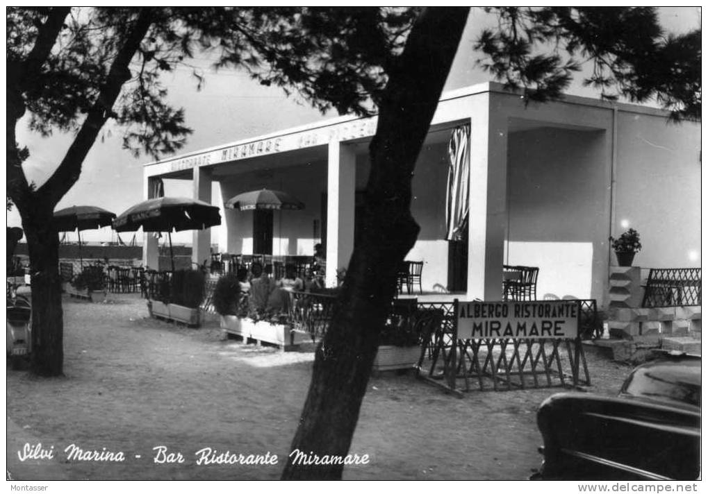 SILVI MARINA (Teramo). Bar Ristorante MIRAMARE. Vg. Per L' AQUILA C/fr  Nel 1957, - Teramo