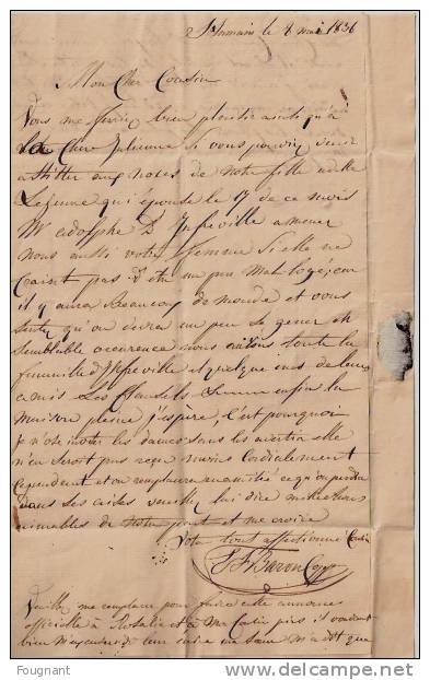 BELGIQUE : 1836:Précurseur:MARCHE Pour GAND .oblit.MARCHE Double Cercle Rouge.+ Texte.Verso:Oblit.GAND Double Cercle Rou - 1830-1849 (Belgica Independiente)