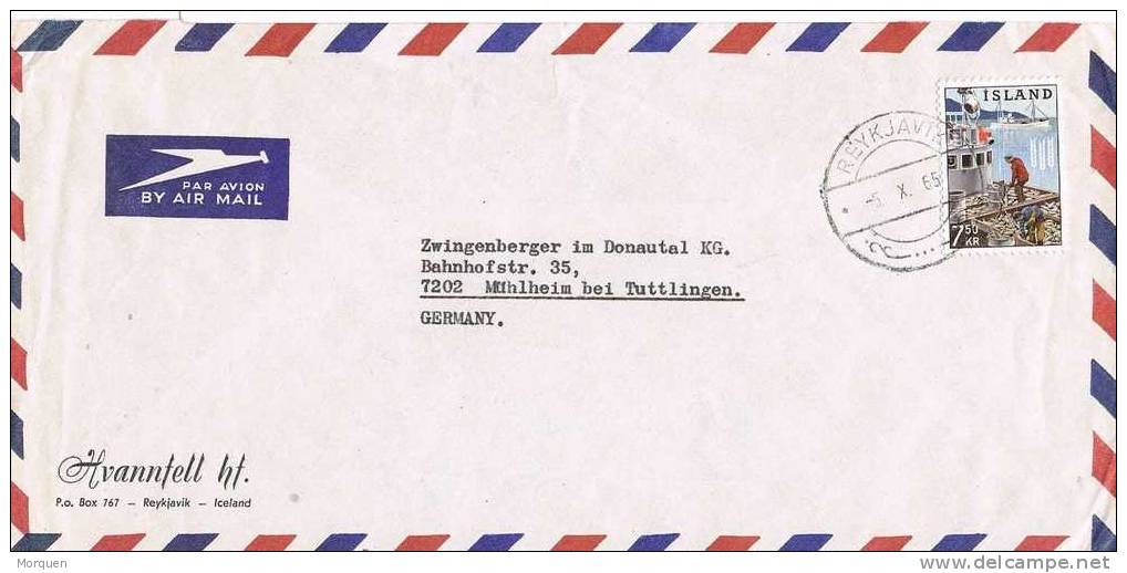 Carta Aerea REYKJAVIK (Islandia) 1965 - Briefe U. Dokumente