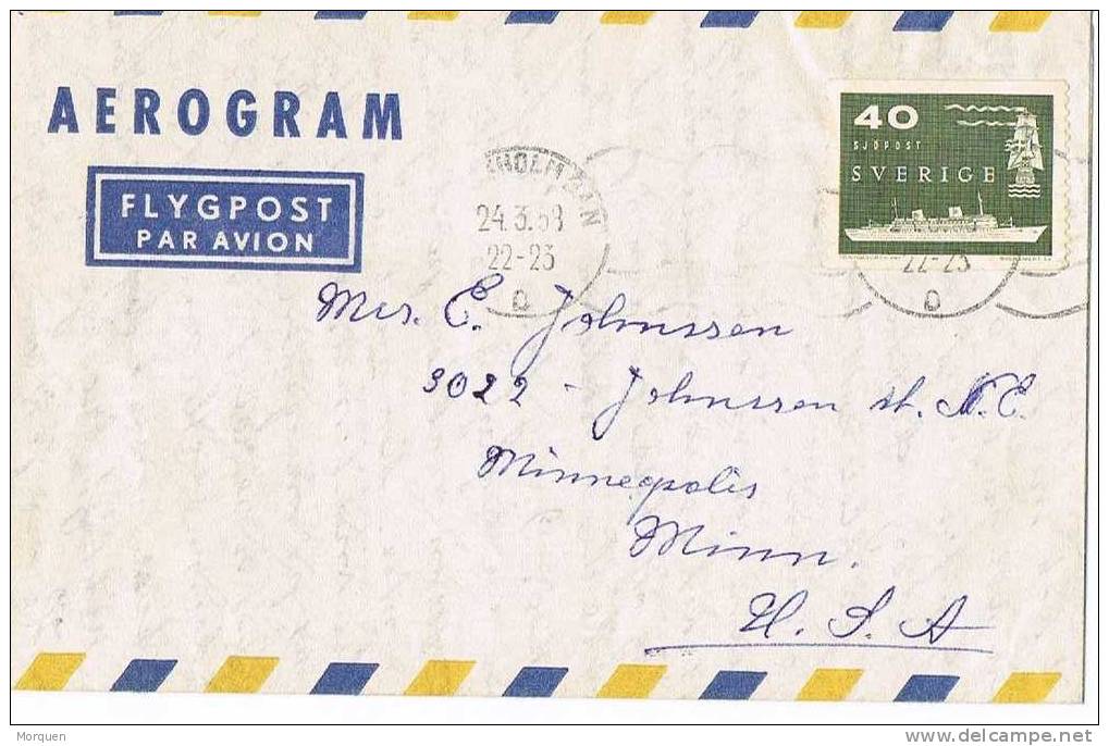 Aerograma STOCKHOLM (Suecia) 1958 - Covers & Documents