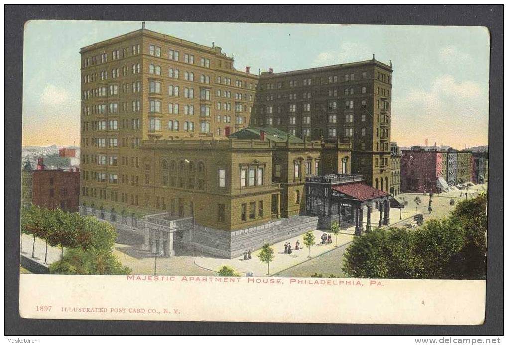 United States PA - Majestic Apartment House, Philadelphia. Illustrated Post. Card Co., N.Y. 1897 - Philadelphia