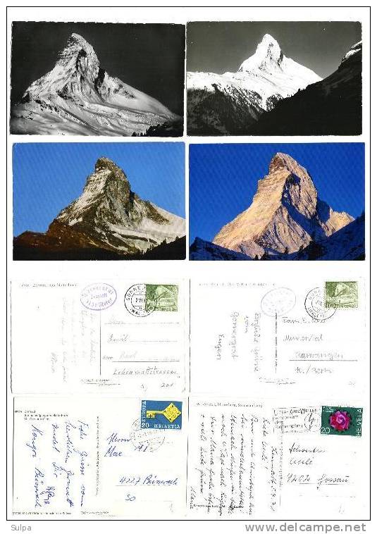 Zermatt, Cervin / Matterhorn, Lot De 4 Cartes Circulées - Zermatt