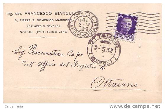 Napoli- Ing. Ca. Francesco Bianculli-1932 - Napoli (Naples)