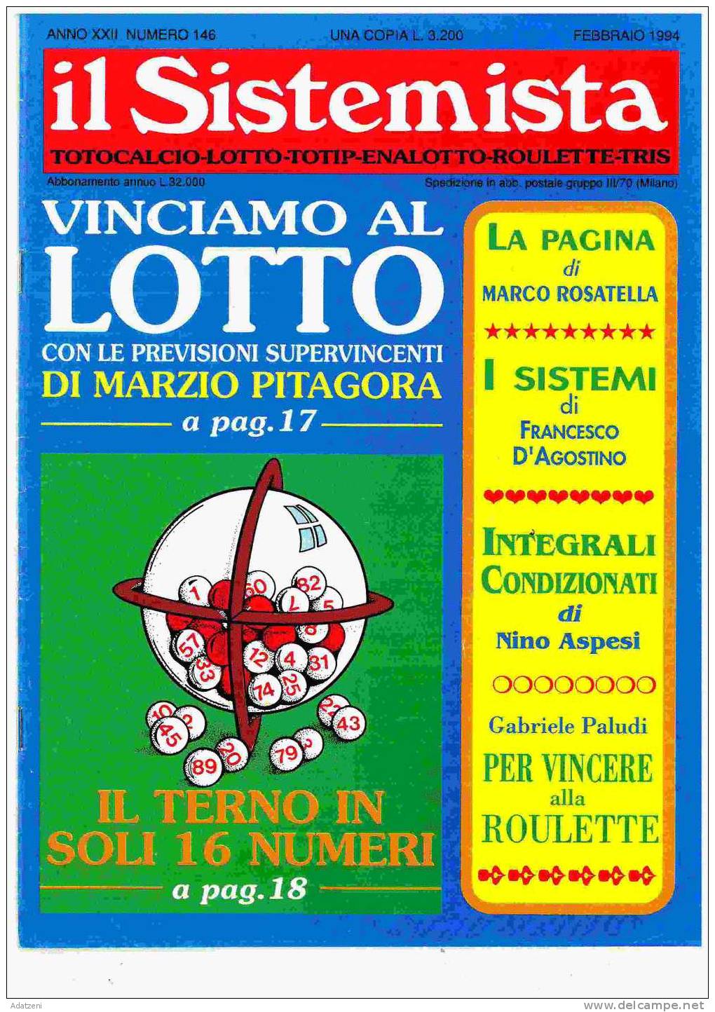 RIVISTA MENSILE IL SISTEMISTA FEBBRAIO 1994 ANNO XXII - Scientific Texts