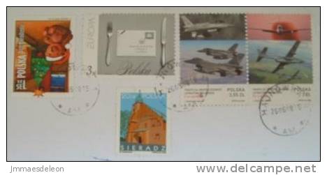 Poland 2008 Cover To Nicaragua - Planes Military Food Fork Church Teddy Bear Toy Christmas - Covers & Documents