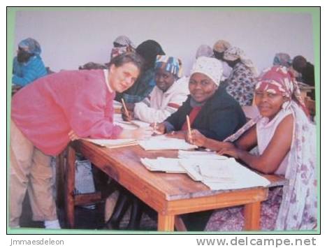 Sweden Illustrated Postcard - Cooperation With Africa - Teaching Women - Cartas & Documentos