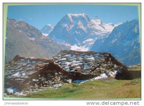 Switzerland 1998 Illustrated Postcard To Belgium - House With Snow Winter - Stone Roof - Lake Stamp - Nice Cancel - Cartas & Documentos