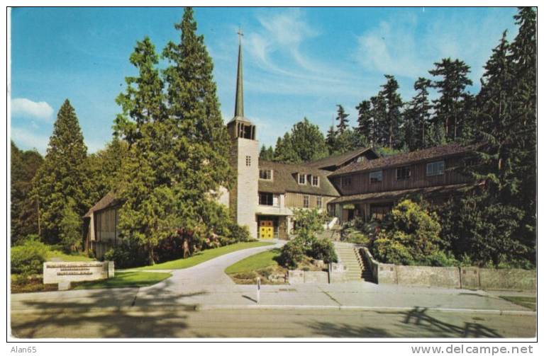 West Seattle Fauntleroy Community Church, YMCA, On C1950s 1960s Vintage Chrome Postcard - Seattle