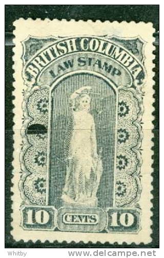 1888 10 Cent  B.C. Law Stamp #BCL5 - Fiscaux