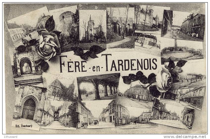Carte Postale Ancienne Fantaisie Fère En Tardenois - Multivues - Fere En Tardenois