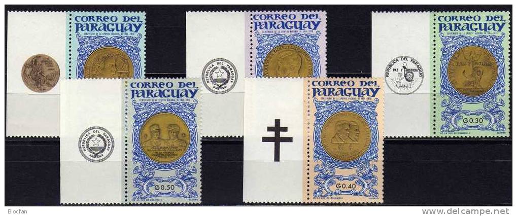 Gewinner Olympiade Tokio 1965 Paraguay 1408/15 ** 22€ Medaillen/Münzen Kennedy Fackel Ringe Olympic Set Of South-America - Paraguay