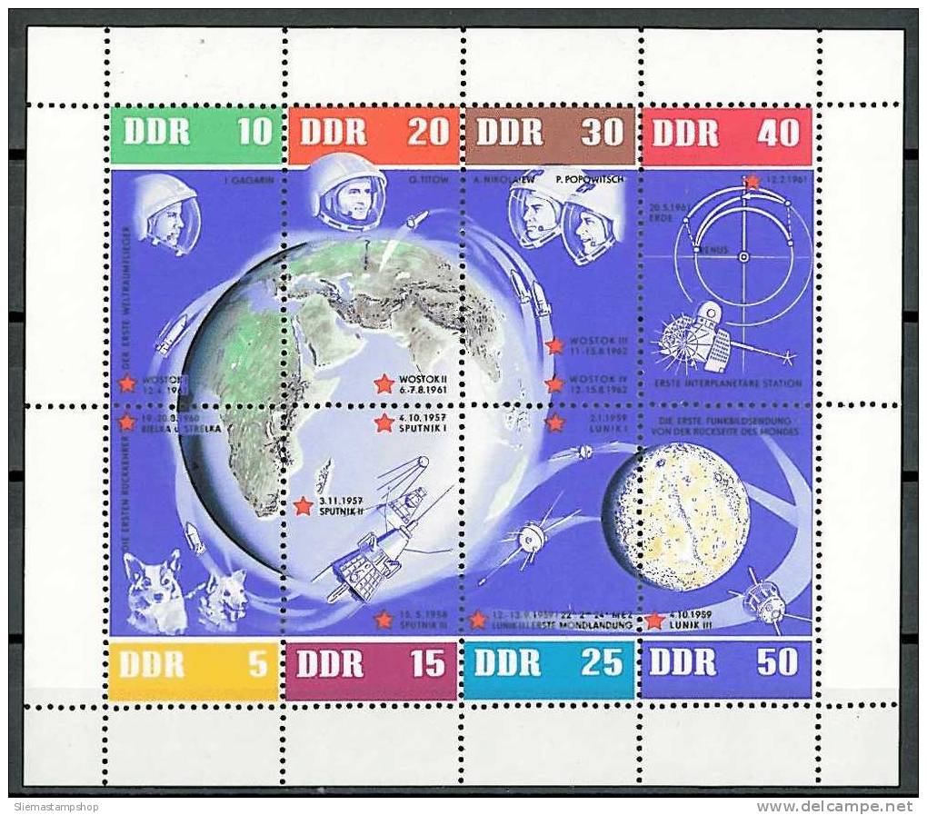 EAST GERMANY - SATELLITES M/S - V1578 - Europa