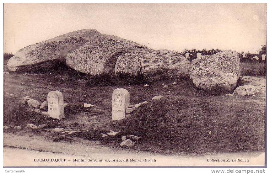 56 - Locmariaquer - Menhir De 20 M. 40, Brisé, Dit Men Er Groah - Locmariaquer