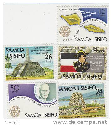 Samoa-1980 Anniversaries, Rotary, MNH - Samoa