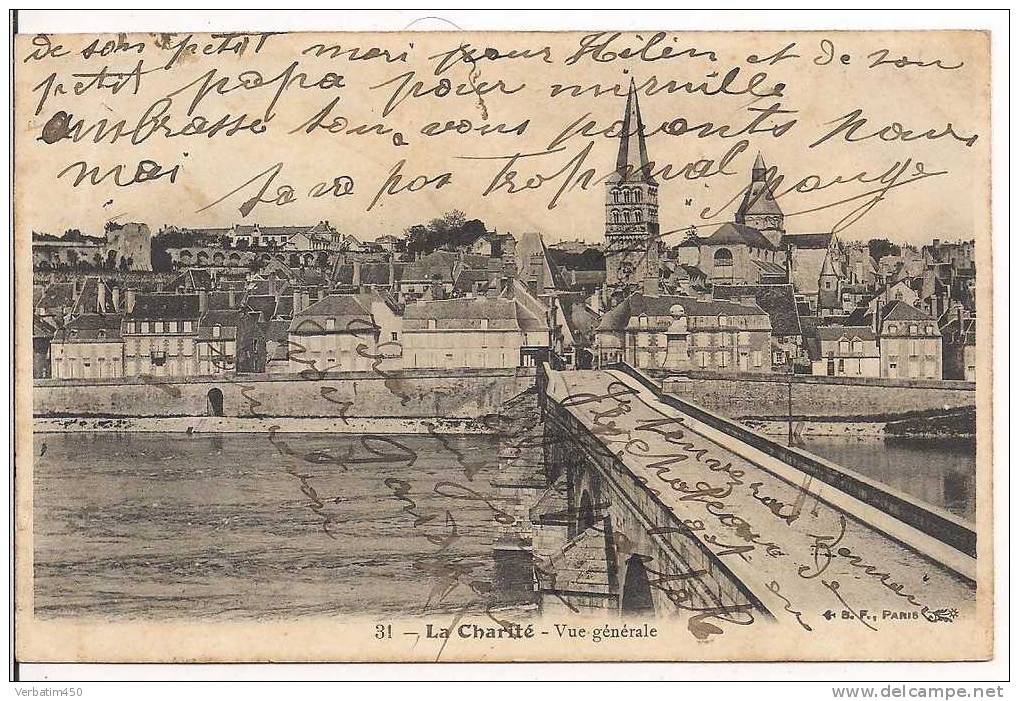 58..LA CHARITE..VUE GENERALE..UN PLI..2 SCANS... - La Charité Sur Loire