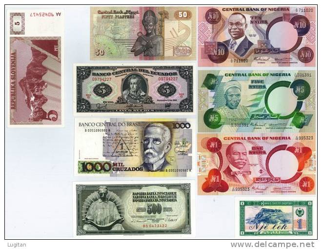 CARTAMONETA - Una Selezione Di Cartamoneta Mondiale. 20 Esemplari Fior Di Stampa - Lots & Kiloware - Banknotes