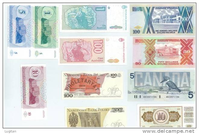 CARTAMONETA - Una Selezione Di Cartamoneta Mondiale. 20 Esemplari Fior Di Stampa - Lots & Kiloware - Banknotes