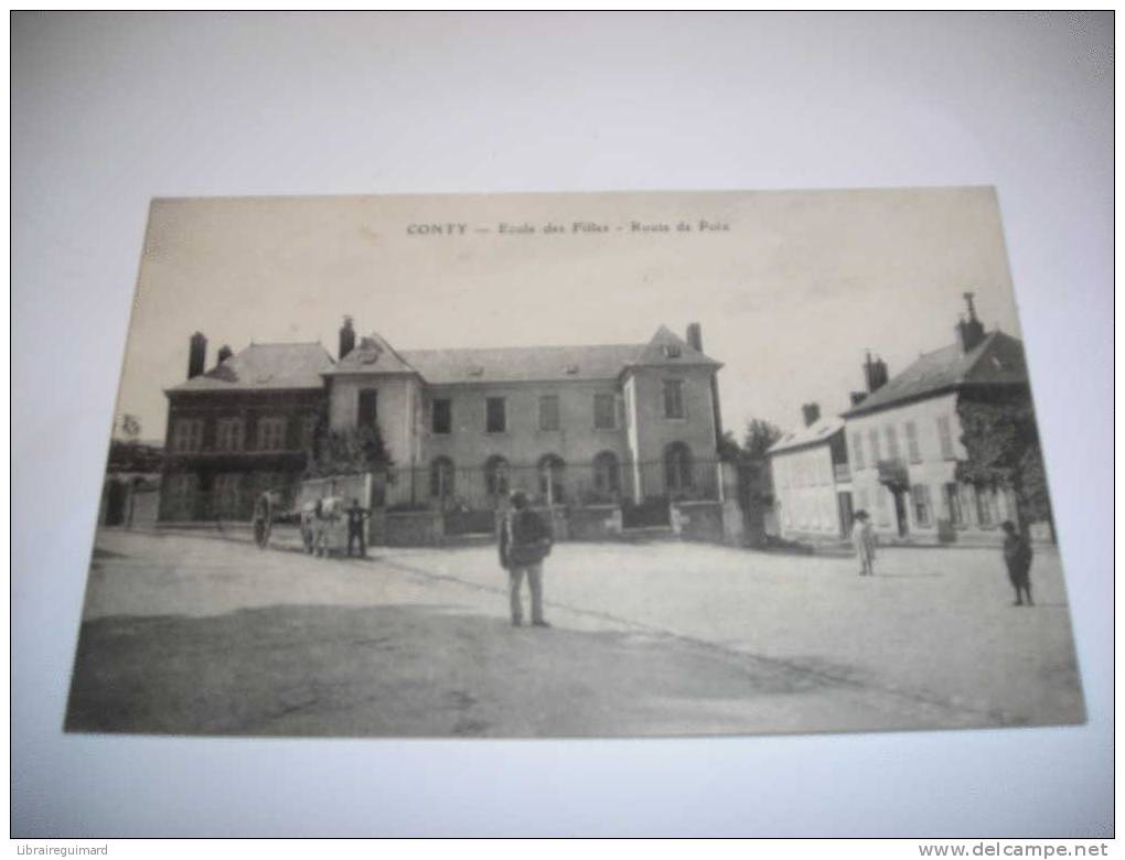 2 Bqj - CPA - CONTY - Ecole Des Filles - Route De Poix - [80] Somme - - Conty