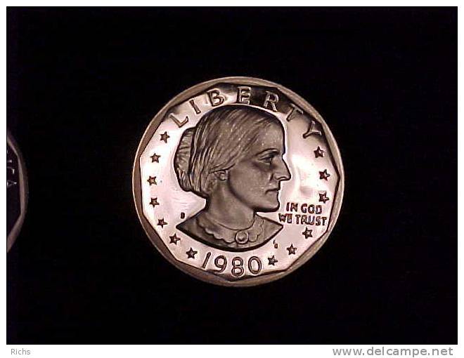 1980-S Proof Susan B. Anthony Dollar - 1979-1999: Anthony