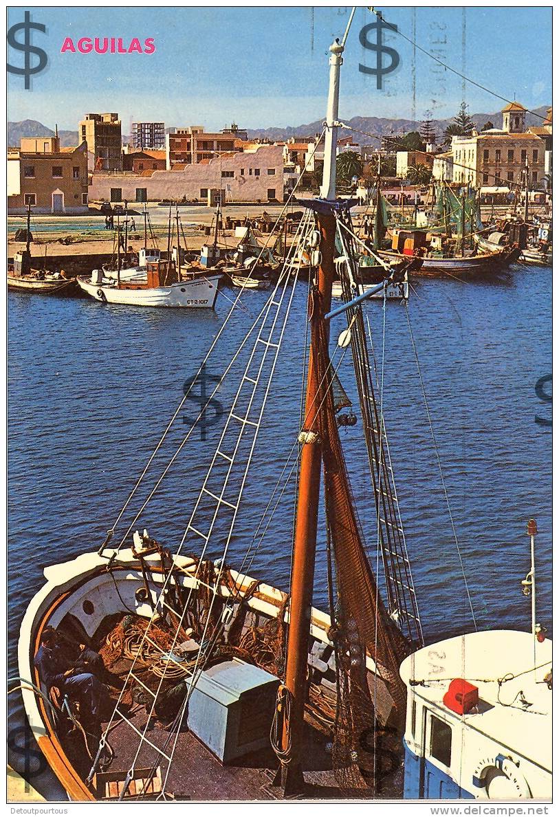 AGUILAS MURCIA Vista Del Puerto Port Harbour Hafen ( Barca Bateaux Boat Ship Schiff Nave ) - Murcia