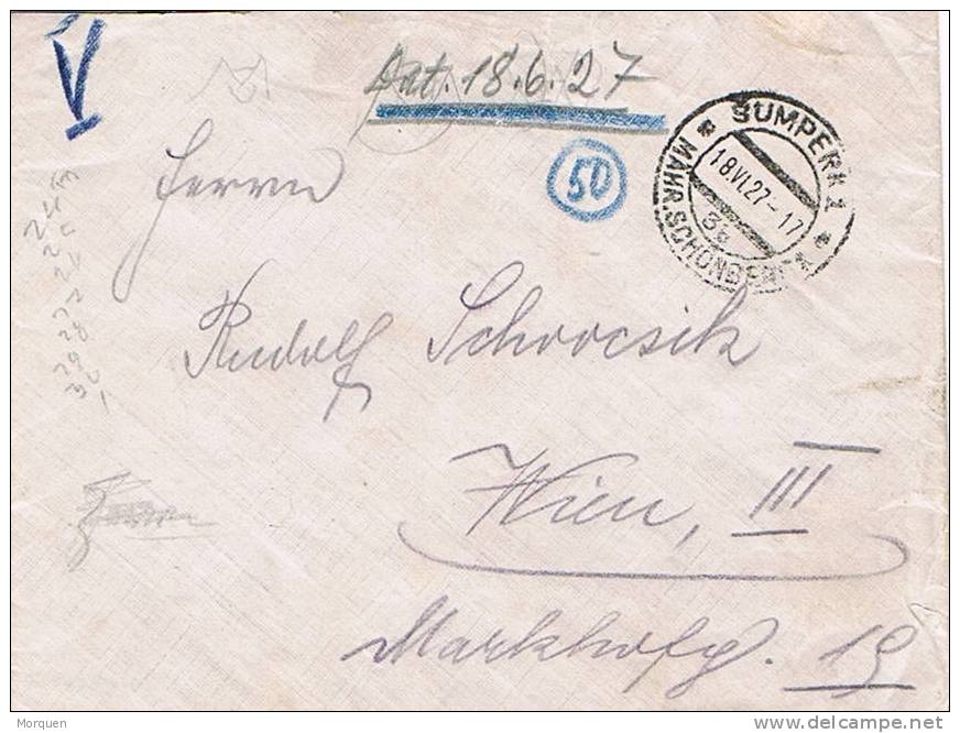 Carta Sumperk (checoslovaquia) 1927 - Lettres & Documents