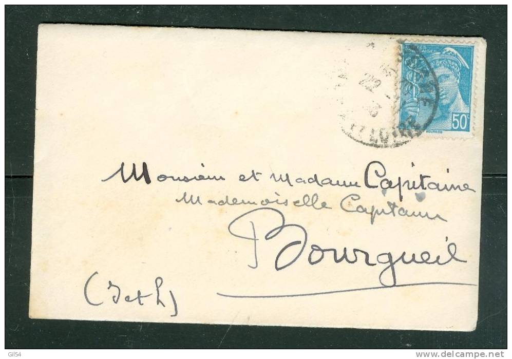 Yvert N° 549 Seul Sur Lettre En 1943 - Bb5203 - 1938-42 Mercurio