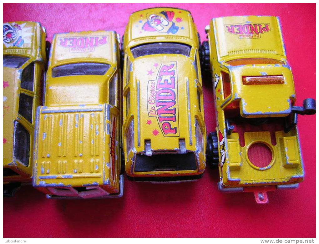 Voitures Majorette : Set Cirque Pinder : 11 véhicules et 4 figurines