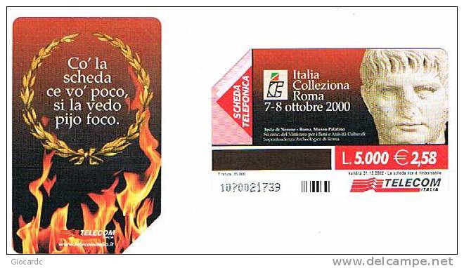 TELECOM ITALIA  - CAT. C.& C   F3339  - ROMA : ITALIA COLLEZIONA 2000  -   USATA - Public Special Or Commemorative