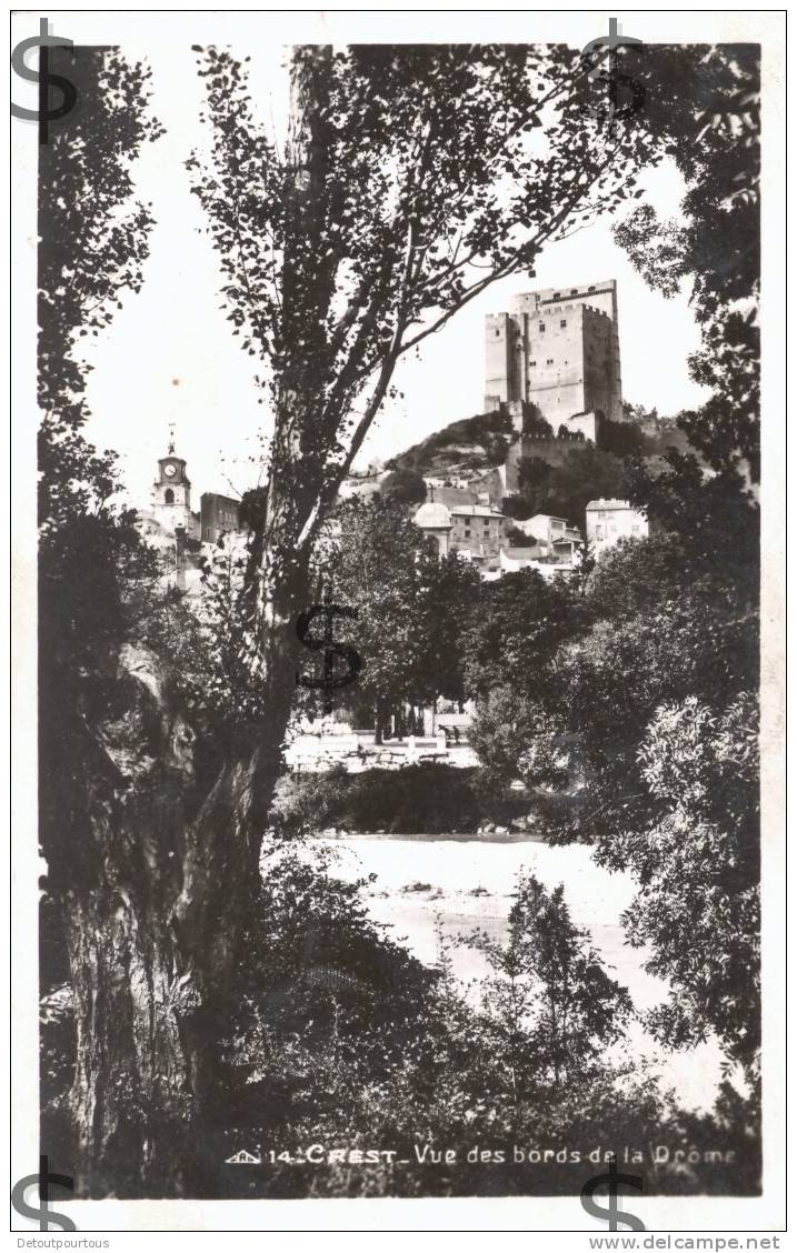 CREST Drôme 26 : Vue Des Bords De La Drôme 1949 - Crest