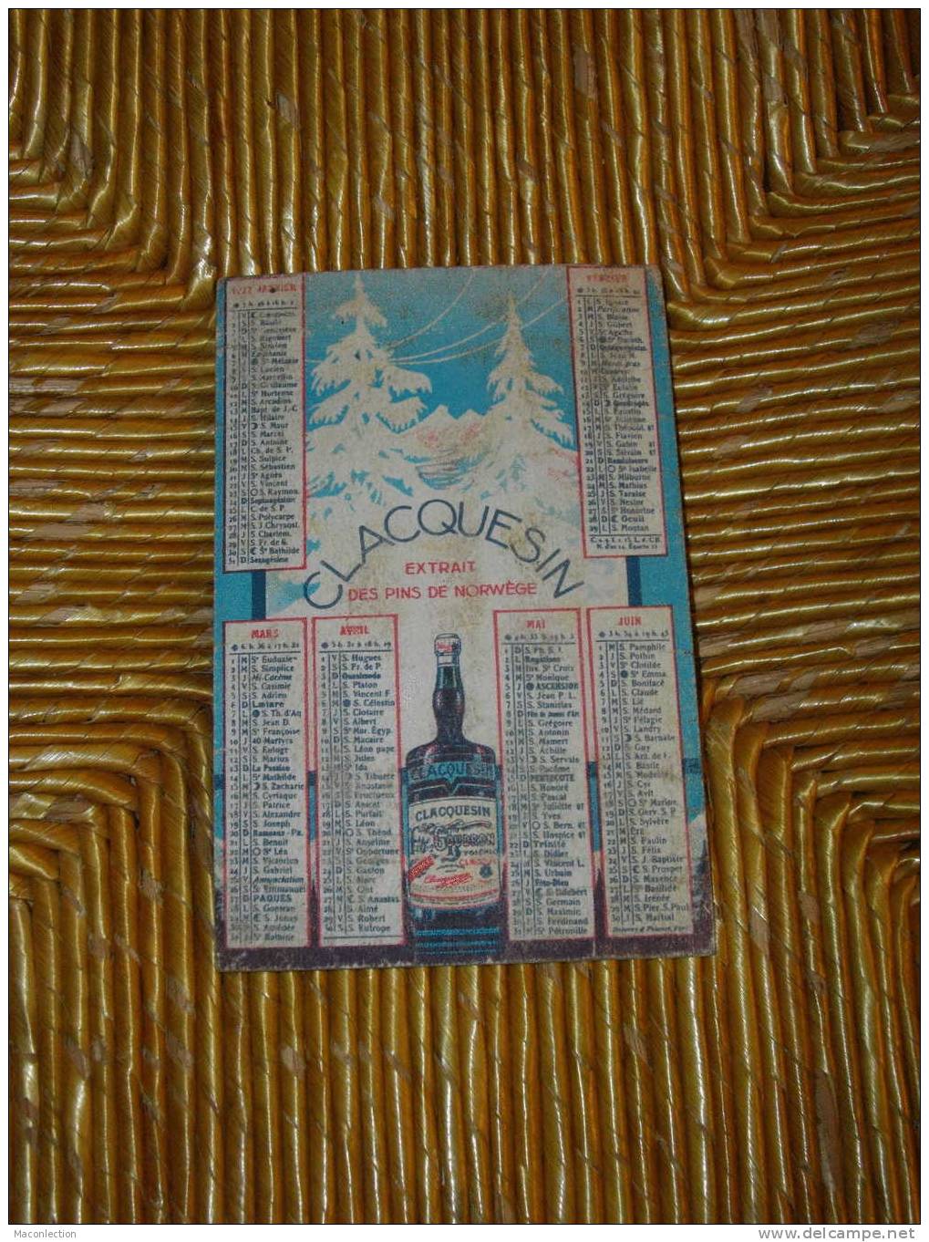 Calendrier De Poche Liqueur Clacquessin Aperitif 1932 Pocket Calender - Tamaño Pequeño : 1921-40
