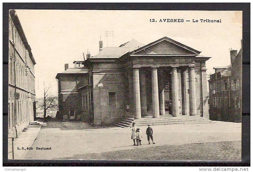 TOP!! AVESNES * LE TRIBUNAL  * 1920  **!! - Avesnes Sur Helpe