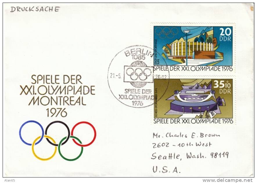 1976 Olympic Games ´Spiele Der Olympiade´ Berlin Postmark, Scott # 1723 & B181 - Covers & Documents