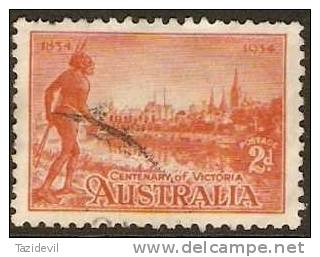 AUSTRALIA - Used 1934 2d Victorian Centenary, Perf 10½ - Gebraucht