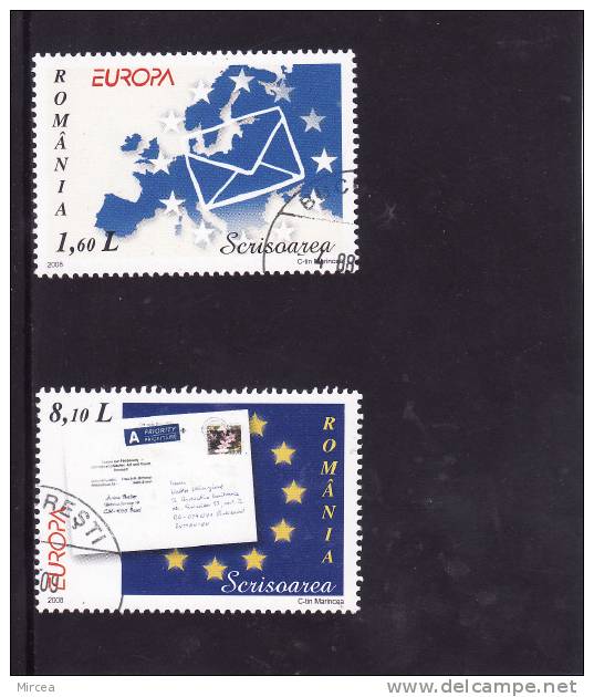 Roumanie, 2008 - Yv.no.5298-9 Europe, 2v. Obliteres,serie Complete - Oblitérés