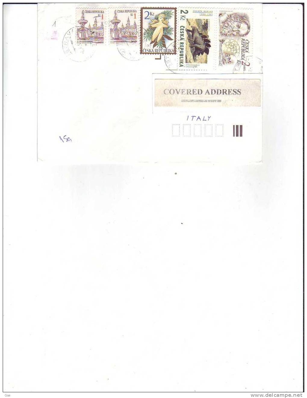 CESKA REPUBLIKA 1995 - Busta Viaggiata Per  L´Italia - Briefe U. Dokumente