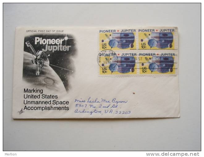 USA -FDC Pioneer Jupiter  1975  -    J263 - 1971-1980