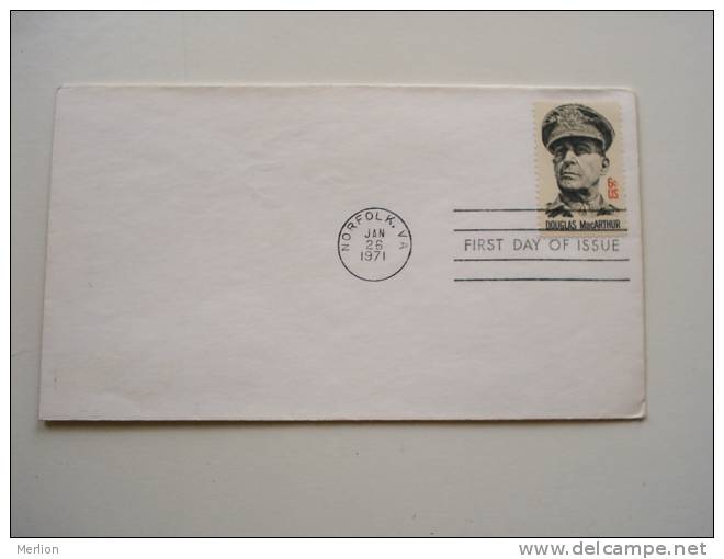 USA -FDC -Douglas MacArthur  Norfolk VA      1971 -    J269 - 1971-1980