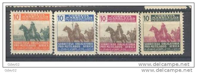 MABE32SF-L3075TTSC.Maroc Espagnol.Spanish Morocco.MARRUECOS ESPAÑOL Beneficencia 1945 (Ed 32/5** )sin Fifasellos.LUJO - Andere & Zonder Classificatie