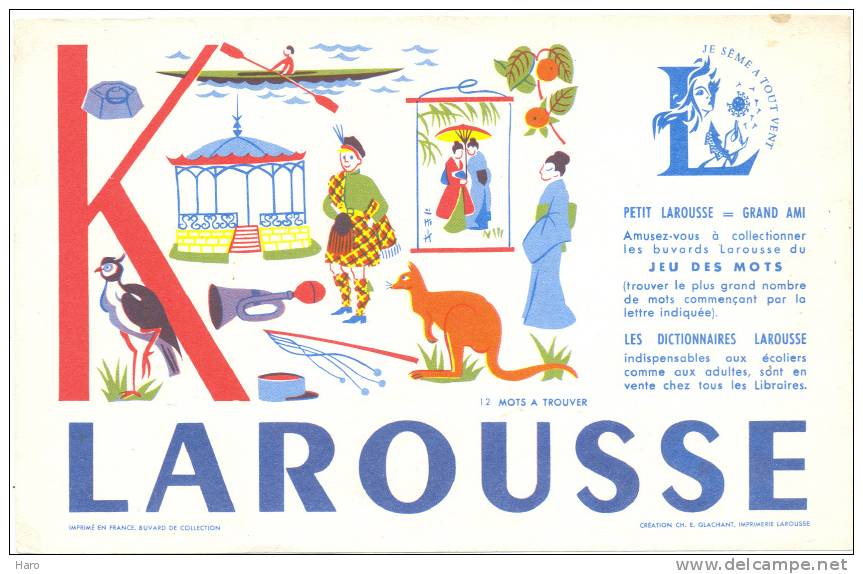 BUVARD - Jeu De Mots - Dictionnaire "Le Petit Larousse"  (b19) - L