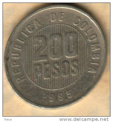 COLOMBIA 200 PESOS  INSCRIPTIONS  FRONT INDIAN MOTIF BACK 1995 KM287 READ DESCRIPTION CAREFULLY !!! - Colombie