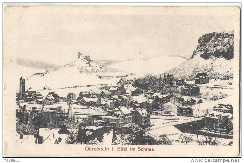 Gerolstein In Der Eifel Im Schnee 15.5.1917 Kr Daun  Dragoner Regiment 1 Württemberg Er Nr 25 - Gerolstein