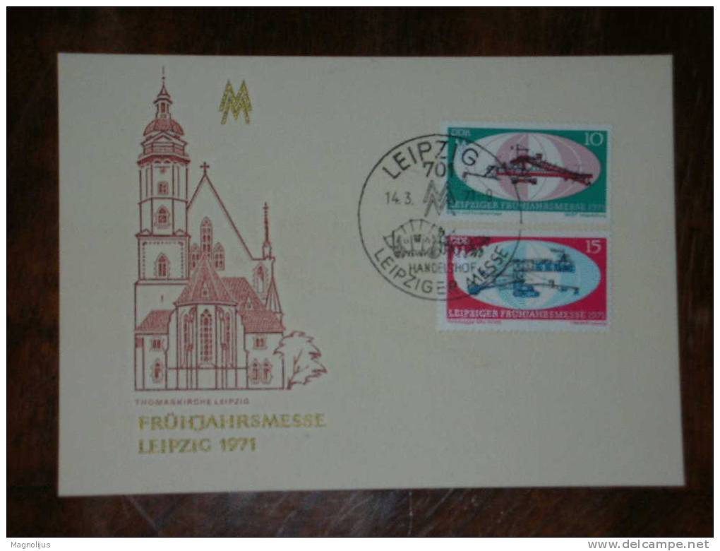 Germany,DDR,Leipzig,Messe,Stamps,Event Seal,Fair,Church,postcard - Other & Unclassified
