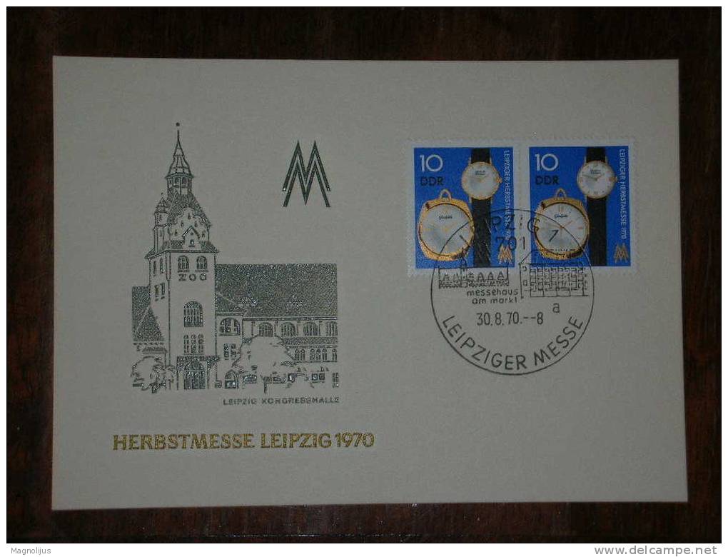 Germany,DDR,Leipzig,Messe,Stamps,Event Seal,Fair,Glashutte Watches,postcard - Other & Unclassified
