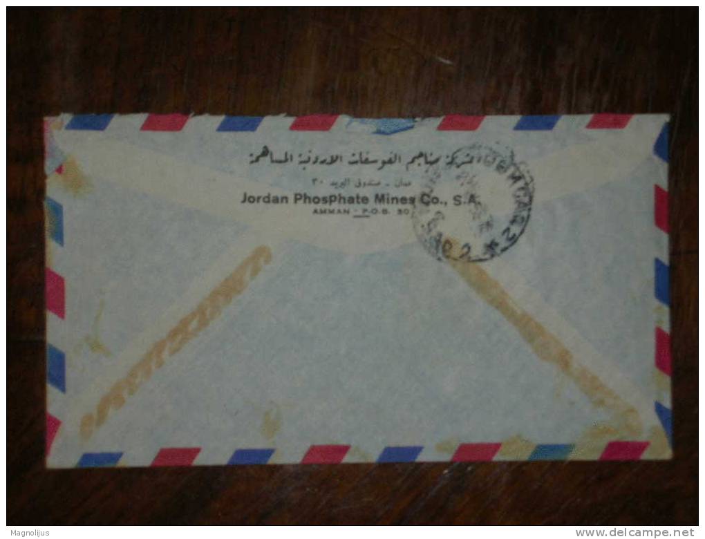 R!,Jordan,Air Mail,Letter,Par Avion,Cover,Aero Post,stamps,vintage - Jordanien