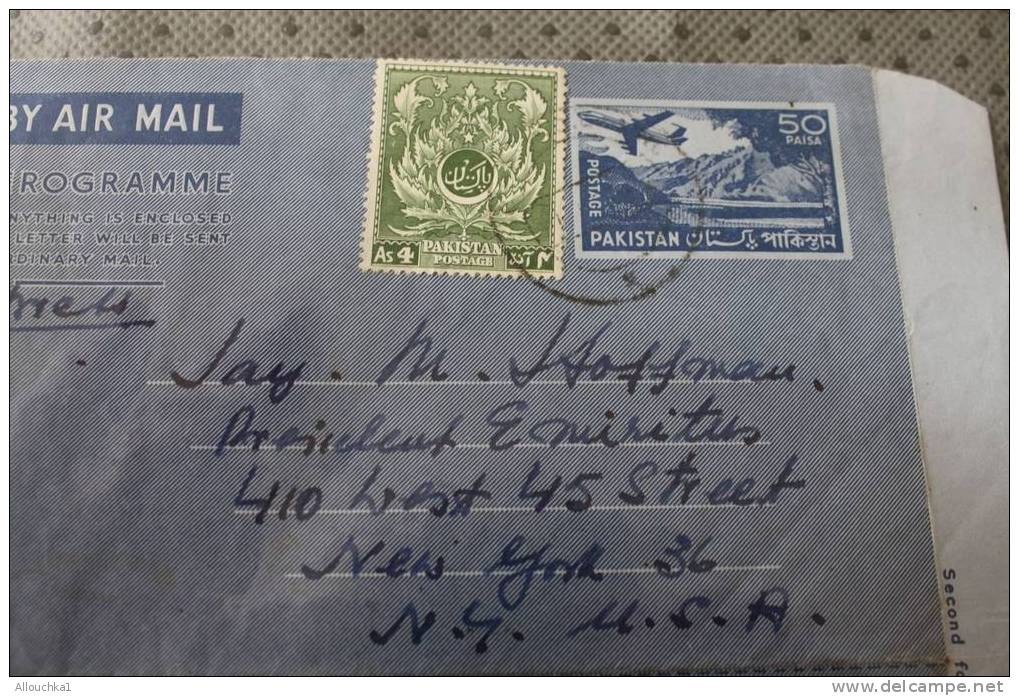 1964 PAKISTAN   AIR LETTER AEROGRAMME BY AIR MAIL PAR AVION QUI A VOYAGé -LETTRE ECRITE -Who Travelled - Written Letter - Pakistan