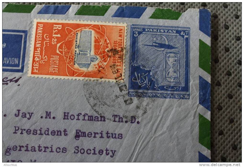 1962 PAKISTAN   AIR LETTER AEROGRAMME BY AIR MAIL PAR AVION QUI A VOYAGé -LETTRE ECRITE -Who Travelled - Written Letter - Pakistan