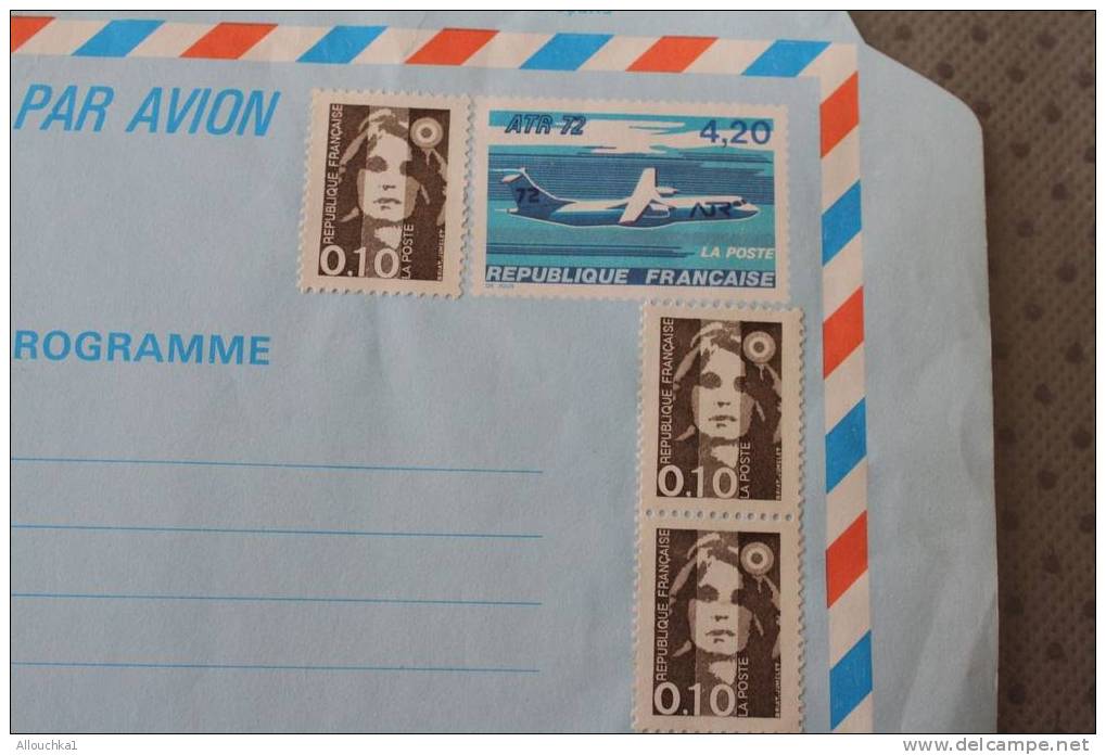 N° 1018 AER  FRANCE AIR LETTER AEROGRAMME BY AIR MAIL PAR AVION COTE 1.85  NEUF PAS VOYAGE - Luchtpostbladen