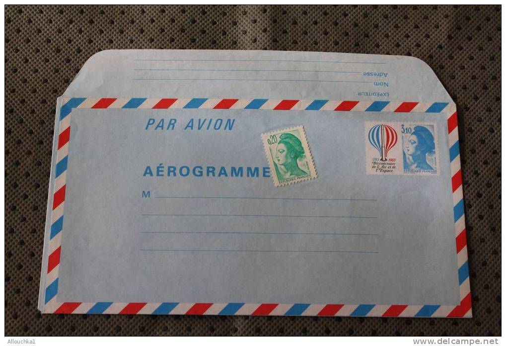 N° 1010 AER  FRANCE AIR LETTER AEROGRAMME BY AIR MAIL PAR AVION COTE 3.25  NEUF PAS VOYAGE - Aérogrammes