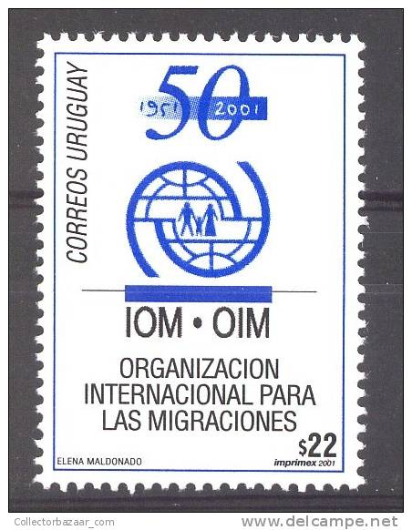 URUGUAY Sc#1908 MNH STAMP International Organization Migration - Refugiados