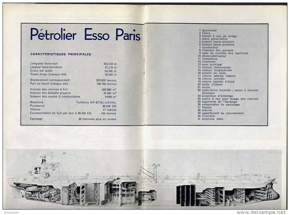 BT PETROLIER GEANT  Construction Navale ST NAZAIRE Esso Paris France Dauphine Malaga Architecte CARANCO GUILBERT SALIS - Pays De Loire